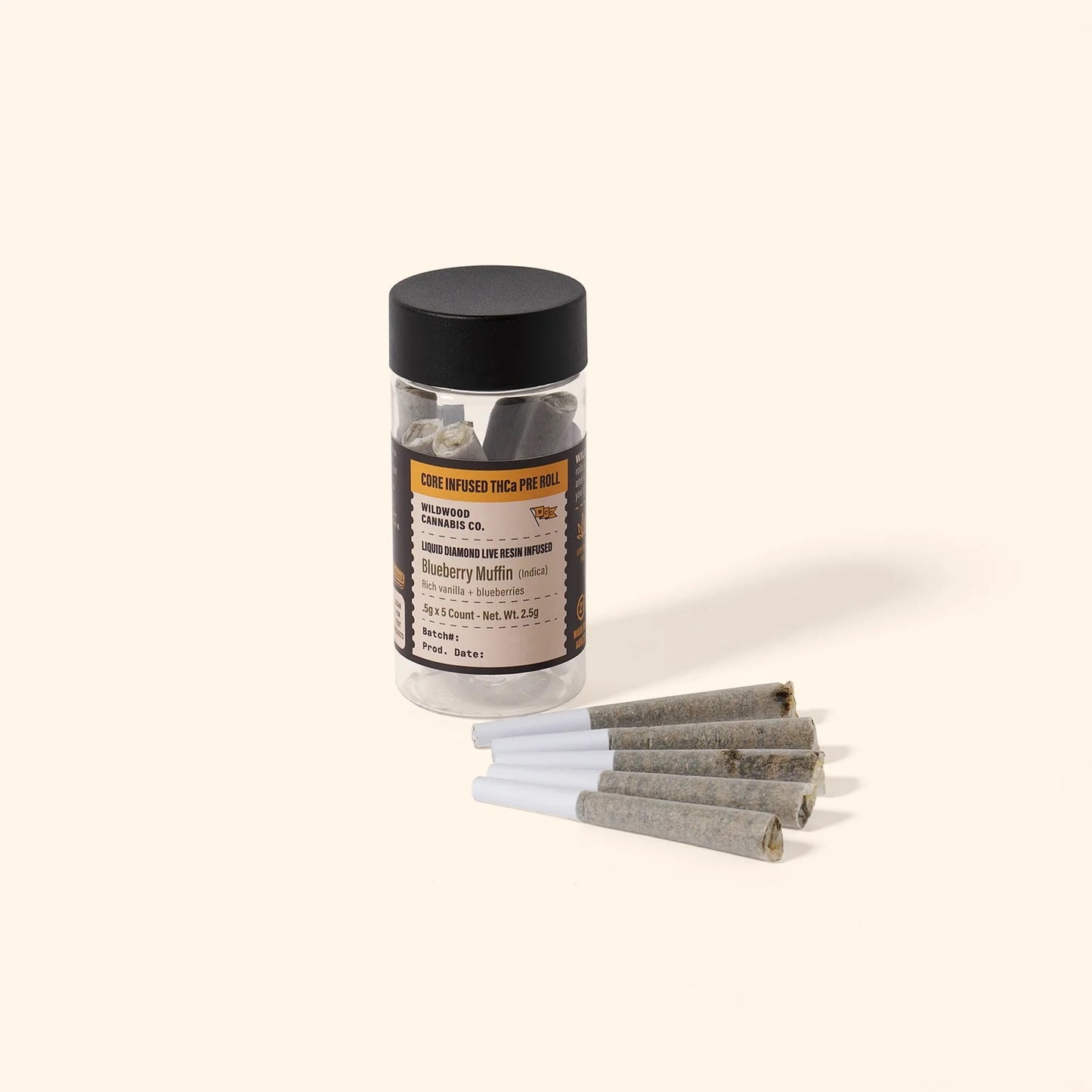 Wildwood - THCA Live Resin Core Infused Pre Rolls 5ct