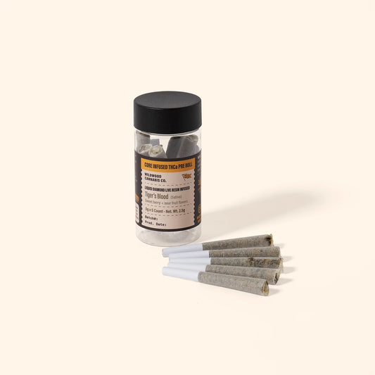 Wildwood - THCA Live Resin Core Infused Pre Rolls 5ct