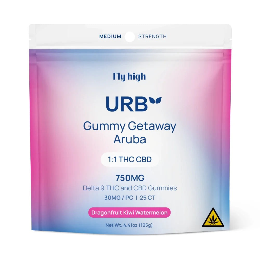 URB - 1:1 CBD/THC 30mg Gummies (25ct Bag)