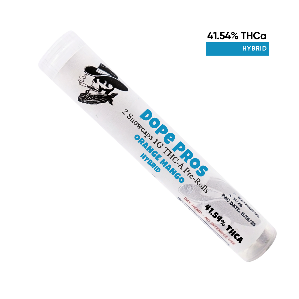Dope Pros Snowcap 2pk Prerolls – Orange Mango Pie Dp 2 Pk