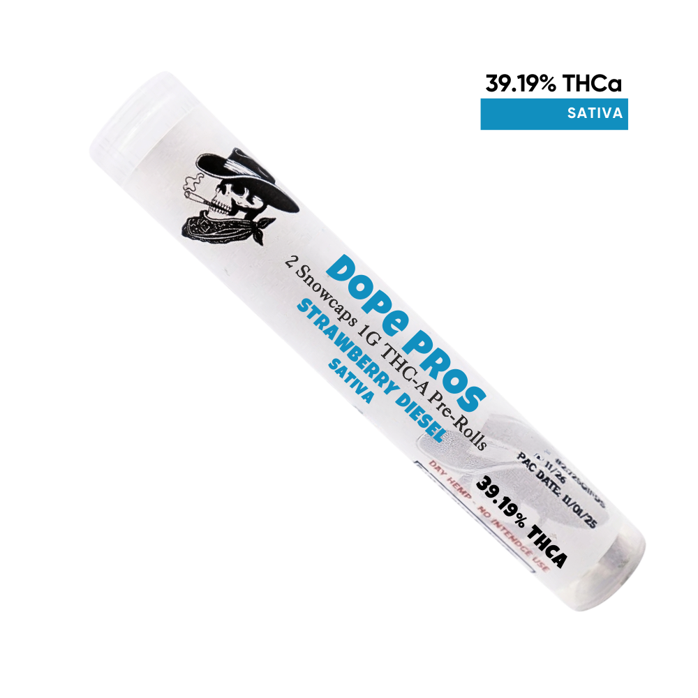 Dope Pros Snowcap 2pk Prerolls – Strawberry Diesel Dp 2 Pk
